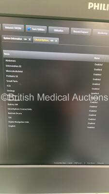 Philips Affiniti 70G Flat Screen Ultrasound Scanner Ref 989605416151 SVC HW A.1 *S/N USD16F0294* **Mfd 2016** Software Version 1.5.8.916 with 3 x Transducers / Probes (C5-1 / L12-5 50 and C9-2) (Powers Up) - 13