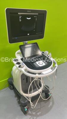 Philips Affiniti 70G Flat Screen Ultrasound Scanner Ref 989605416151 SVC HW A.1 *S/N USD16F0294* **Mfd 2016** Software Version 1.5.8.916 with 3 x Transducers / Probes (C5-1 / L12-5 50 and C9-2) (Powers Up) - 14