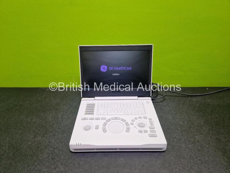 GE Logic E TP Model CS-ULS-POC-LE-R8 Software Version R11.0.0 Portable Ultrasound Scanner *Mfd -2023* (Powers Up - Like New - Ex Demo) with Power Supply *See PDF for PPM Report* **SN 6292013WX0** ***CD145***