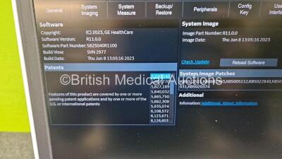 GE Logic E TP Model CS-ULS-POC-LE-R8 Software Version R11.0.0 Portable Ultrasound Scanner *Mfd -2023* (Powers Up - Like New - Ex Demo) with Power Supply *See PDF for PPM Report* **SN 6292013WX0** ***CD145*** - 3