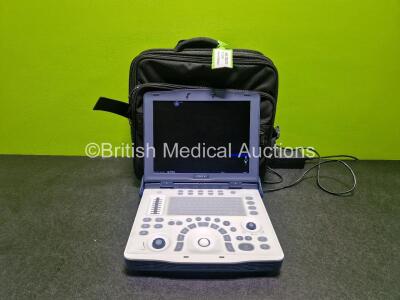 Logiq V2 Ref Logiq V2 Portable Ultrasound Scanner Software Version R1.2.1 *Mfd - 2018* (Powers Up with Stock Power Stock Power Not Included) in Carry Case *See PDF for Ultrasound Report* **SN 6032157WX0**