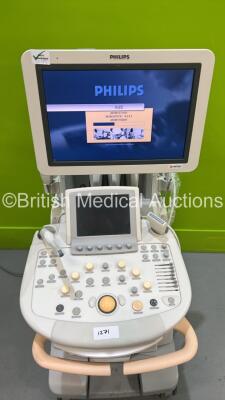 Philips iU22 Flat Screen Ultrasound Scanner Ref 8500-0064-02 *S/N B0G29K* **Mfd 2013** SVC HW G.1 Software Version 6.3.2.2 with 5 x Transducers / Probes (C9-5ec / L15-7io / X3-1 / S12-4 (Not Registering with System) and L12-5 (Powers Up with 110v Power Su - 3