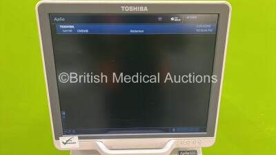 Toshiba Aplio 500 TUS-A500 Flat Screen Ultrasound Scanner *S/N WAD1682869* **Mfd 2016** Software Version AB_V6.60*R001 (Powers Up - Missing Dial - See Pictures) *See PDF for Ultrasound Report* - 4