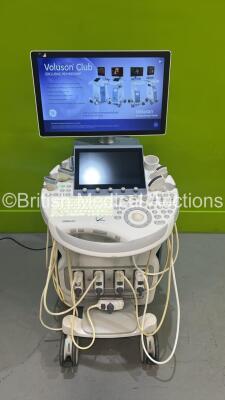 GE Voluson E8 Flat Screen Ultrasound Scanner Ref BT19 *S/N E43194* **Mfd 2019** Software Version EC340 (19.0.2.4001) with 5 x Transducers / Probes (9L-D Ref 5194432 *Mfd 2012* / 9L-D Ref 5194432 *Mfd 2019* / ML6-15-D Ref 5199103 *Mfd 2019* / C2-9-D Ref 54 - 2