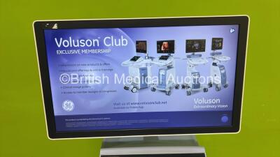 GE Voluson E8 Flat Screen Ultrasound Scanner Ref BT19 *S/N E43194* **Mfd 2019** Software Version EC340 (19.0.2.4001) with 5 x Transducers / Probes (9L-D Ref 5194432 *Mfd 2012* / 9L-D Ref 5194432 *Mfd 2019* / ML6-15-D Ref 5199103 *Mfd 2019* / C2-9-D Ref 54 - 3