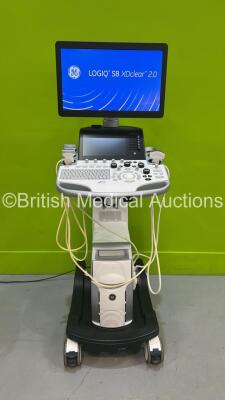 GE Logiq S8 2.0 Flat Screen Ultrasound Scanner Ref R4 OLED *S/N 507746SU2* **Mfd 08/2019*** Software Version R4 Software Revision 2.53 with 3 x Transducers / Probes (C1-6-D Ref 5418916 *Mfd 10/2021* / 9L-D Ref 5194432 *Mfd 01/2012* and ML6-15-D Ref 519910