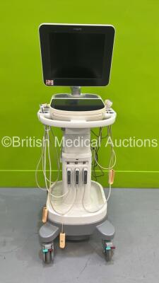 Philips Sparq Ultrasound Scanner Ref 989605394911 SVC HW A.0 *S/N US41210212* **Mfd 2012** with 3 x Transducers / Probes (S4-2 / L12-4 and C6-2) and Sony UP-D897 Digital Graphic Printer (HDD REMOVED) ***IR220***