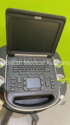 SonoSite Edge Portable Ultrasound Scanner Ref P15000-63 *S/N 042C3L* **Mfd 2015** Boot Version 55.80.102.018 ARM Version 55.80.102.026 on SonoSite Stand (Powers Up with Donor Power Supply - No Power Supply Included) - 4