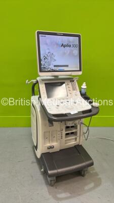 Toshiba Aplio 300 TUS-A300 Flat Screen Ultrasound Scanner *S/N WAB1522031* **Mfd 02/2015** Software Version AB_V5.10*R100 with 1 x Transducer / Probe (PLT-1204BT *Mfd 06/2015*) and Sony UP-D898MD Digital Graphic Printer (Powers Up) ***IR088***