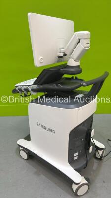 Samsung HS70A Flat Screen Ultrasound Scanner *S/N S0X6M3HH600016J* **Mfd 2016** Software Version 2.00.03.0313 with 1 x Transducer / Probe (CA1-7A) (Powers Up - Some Casing Damage - See Pictures) ***CD064*** - 7