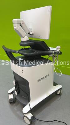 Samsung HS70A Flat Screen Ultrasound Scanner *S/N S0X6M3HH600016J* **Mfd 2016** Software Version 2.00.03.0313 with 1 x Transducer / Probe (CA1-7A) (Powers Up - Some Casing Damage - See Pictures) ***CD064*** - 8