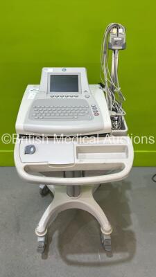 GE MAC3500 ECG Machine on Stand with ECG Leads (Powers Up) ***CI186***