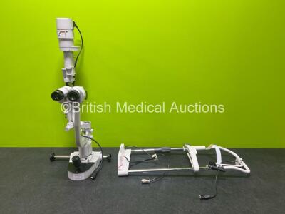 Inami Model L-0229 Slit Lamp Microscope with Chin Rest (Untested Due to No Power Supply)