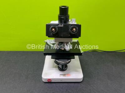 Leitz 020-452.003 Microscope with 2 x Periplan 10x/18M Eyepieces, 4 x Optics Including 1 x NPL FLUOTAR 40/0.70, 1 x NPL FLUOTAR 25/0.55, 1 x Leitz NPL 10/0.25, 1 x Leitz 100/1.25-0.60