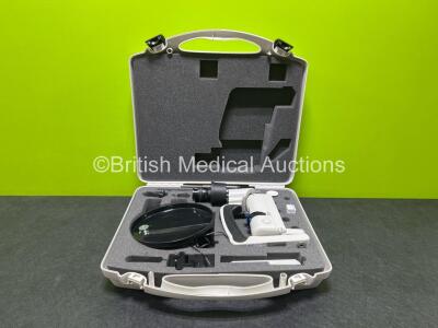 Clement Clarke/Haag Streit 904 Portable Handheld Slit Lamp with 2 x 10 x Eyepieces, Battery Attachment and Charger Power Unit with Case (Powers Up) *SN M202952881*