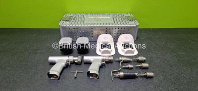 Job Lot Including 1 x deSoutter Medical Orthodrive Sagittal Saw Ref DBK-701 Handpiece, 1 x deSoutter Medical Orthodrive Rotary Ref MBQ-700 Handpiece with 1 x WQ-710 Wire/Pin Driver, 1 x CQ-700 Recip Saw, 1 x Large AO/Synthes Ref 15490, 1 x Hudson Ref 1553