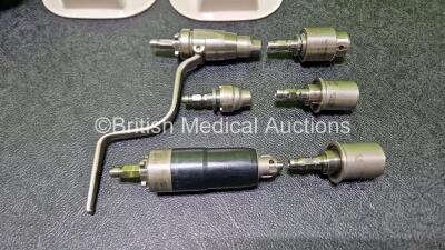 Job Lot Including 1 x deSoutter Medical Orthodrive Sagittal Saw Ref DBK-701 Handpiece, 1 x deSoutter Medical Orthodrive Rotary Ref MBQ-700 Handpiece with 1 x WQ-710 Wire/Pin Driver, 1 x Large AO/Synthes Ref 15490, 1 x Zimmer Ref 15460, 1 x Keyed Chuck Ref - 8