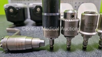 Job Lot Including 1 x deSoutter Medical Orthodrive Sagittal Saw Ref DBK-701 Handpiece, 1 x deSoutter Medical Orthodrive Rotary Ref MBQ-700 Handpiece with 1 x WQ-710 Wire/Pin Driver, 1 x Large AO/Synthes Ref 15490, 1 x Zimmer Ref 15460, 1 x Keyed Chuck Ref - 11