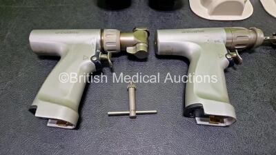 Job Lot Including 1 x deSoutter Medical Orthodrive Sagittal Saw Ref DBK-701 Handpiece, 1 x deSoutter Medical Orthodrive Rotary Ref MBQ-700 Handpiece with 1 x WQ-710 Wire/Pin Driver, 1 x Large AO/Synthes Ref 15490, 1 x Zimmer Ref 15460, 1 x Keyed Chuck Ref - 5