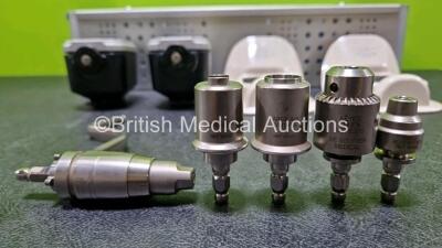 Job Lot Including 1 x deSoutter Medical Orthodrive Sagittal Saw Ref DBK-701 Handpiece, 1 x deSoutter Medical Orthodrive Rotary Ref MBQ-700 Handpiece with 1 x WQ-710 Wire/Pin Driver, 1 x Large AO/Synthes Ref 15490, 1 x Zimmer Ref 15460, 1 x Keyed Chuck Ref - 9