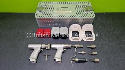 Job Lot Including 1 x deSoutter Medical Orthodrive Sagittal Saw Ref DBK-701 Handpiece, 1 x deSoutter Medical Orthodrive Rotary Ref MBQ-700 Handpiece with 1 x WQ-710 Wire/Pin Driver, 1 x CQ-700 Recip Saw, 1 x Large AO/Synthes Ref 15490, 1 x Hudson Ref 1553 - 2