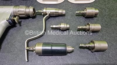 Job Lot Including 1 x deSoutter Medical Orthodrive Sagittal Saw Ref DBK-701 Handpiece, 1 x deSoutter Medical Orthodrive Rotary Ref MBQ-700 Handpiece with 1 x WQ-710 Wire/Pin Driver, 1 x CQ-700 Recip Saw, 1 x Large AO/Synthes Ref 15490, 1 x Hudson Ref 1553 - 6