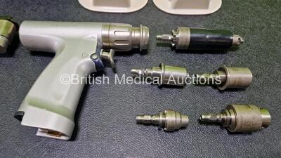 Job Lot Including 1 x deSoutter Medical Orthodrive Sagittal Saw Ref DBK-701 Handpiece, 1 x deSoutter Medical Orthodrive Rotary Ref MBQ-700 Handpiece with 1 x CQ-700 Recip Saw, 1 x Large AO/Synthes Ref 15490, 1 x Zimmer Ref 15460, 1 x Keyed Chuck Ref 15370 - 6