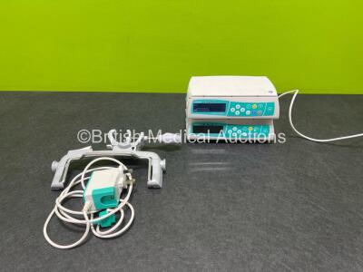 Job Lot Including 2 x B.Braun Infusomat Space Infusion Pumps (Both Power Up) with 1 x Pole Clamp and 2 x Power Supplies