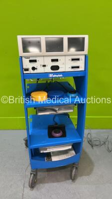 Valleylab ForceTriad Electrosurgical / Diathermy Unit *Mfd 2009* with 1 x Dual Footswitch, 1 x Dome Footswitch and 1 x LigaSure Footswitch on Stand (Draws Power with Blank Display)