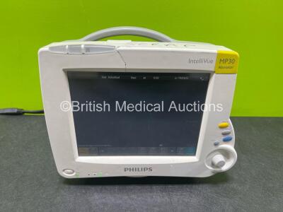 Philips IntelliVue MP30 Patient Monitor (Powers Up - See Photos)