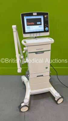 Maquet Servo i Ventilator on Stand Model No 06487800 - System Software Version v8.00.01 - Running Hours 412 *Mfd 2020* with Hoses (Powers Up) *SN 95529*