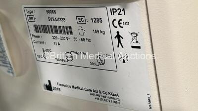 Fresenius Medical Care 5008S CorDiax Dialysis Machine Software Version 4.63 - Running Hours 32967 (Powers Up) - 6