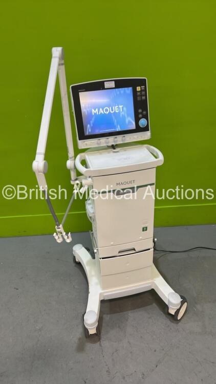 Maquet Servo i Ventilator on Stand Model No 06487800 *Mfd 2020* with Hoses (Powers Up - Not Booting) *SN 95810*