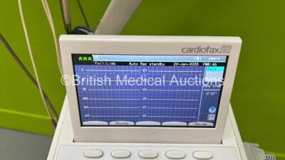 Nihon Kohden Cardiofax M Model ECG-2350 Electrocardiograph Unit *Mfd 2018* with ECG Leads on Trolley (Powers Up) *0153412* - 3