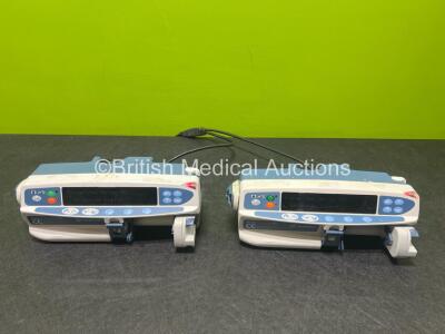 2 x Carefusion Alaris Guardrails Plus CC Syringe Pumps (Both Power Up)