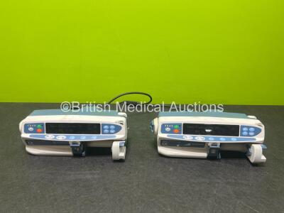 2 x Carefusion Alaris Guardrails Plus CC Syringe Pumps (Both Power Up)