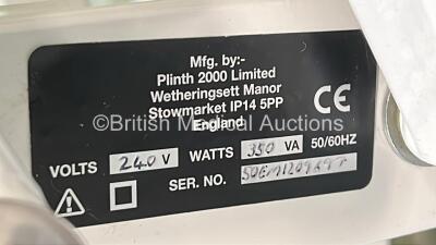 Plinth 2000 3-Section Electric Patient Couch with Controller (No Power) - 4