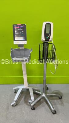 1 x Mindray VS-900 Monitor on Stand and 1 x Welch Allyn Spot Vital Signs Monitor on Stand (Both Power Up with Casing Damage - See Photos *FV 40004134 / na*