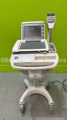 GE MAC 5000 ECG Machine with ECG Leads on Stand (Powers Up)