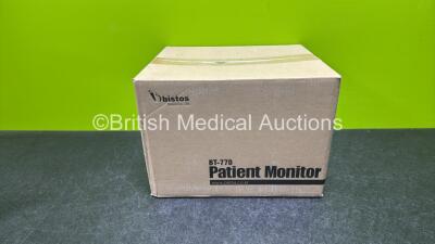 Bistos BT-770 Patient Monitor with SPO2, T1, T2, ECG, NIBP and CO2/AG Options, IBP1 and IBP2 Module, 2 x IBP Cables, 1 x 5 Lead ECG Lead, NIBP Cuff and Hose, SPO2 Finger Sensor, 2 x Disposable Pressure Transducers, etCO2 Sidestream Module, ECG Electrodes, - 2