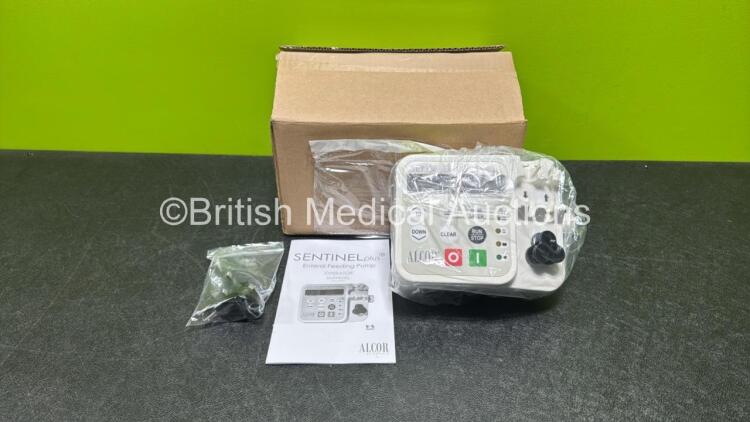 5 x Alcor Sentinel Plus Enteral Feeding Pumps with Power Supplies and Operators Manuals (All in Original Packaging) *Stock Photo Used*