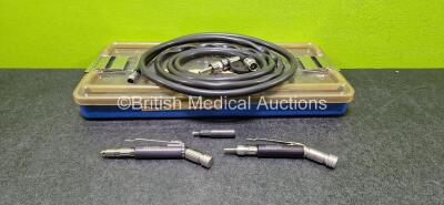 Job Lot Including 1 x deSoutter Medical Micro Drill Ref D30-100, 1 x deSoutter Medical Sagittal Saw Ref D32-100 and 1 x Hose in Tray