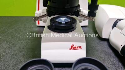 Leica DM750 Benchtop Microscope (Powers Up) with 2 x HC PLAN 10x/20 Eyepieces and 1 x HI PLAN 20x/0.40 PH 1 OpticV - 2