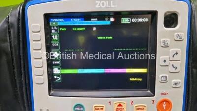 Zoll X Series Monitor/Defibrillator Application Version 02.34.05.00 Including Pacer, ECG, SPO2, NIBP, CO2 and Printer Options with 2 x Sure Power II Li-Ion Batteries *Both Flat* (Powers Up with Stock Battery - Stock Battery Not Included, Missing Badge and - 3