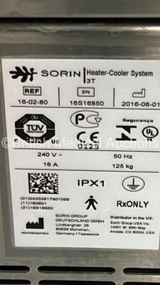 Sorin Stockert 3T Heater-Cooler System Ref 16-02-80 *Mfd 2016* (Powers Up) *GL* - 5