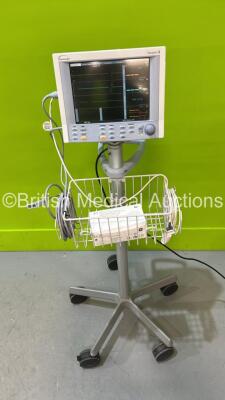 Datascope Passport 2 Patient Monitor on Stand (Powers Up) Including T1, ECG, SpO2 and Printer1