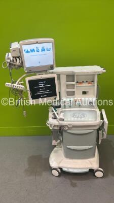 Datex-Ohmeda Avance CS2 Anaesthesia Machine Software Version 10.01 SP01 with GE Carescape B650 Monitor, GE 2016793-002 Module, GE E-sCAiOVE Gas Module with Spirometry, Various Leads, Bellows and Hoses (Powers Up)