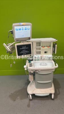 Datex-Ohmeda Avance CS2 Anaesthesia Machine Software Version 10.01 with GE Carescape B650 Monitor, GE 2016793-002 Module, GE E-sCAiOVE Gas Module with Spirometry, Various Leads, Absorber, Bellows and Hoses (Powers Up)