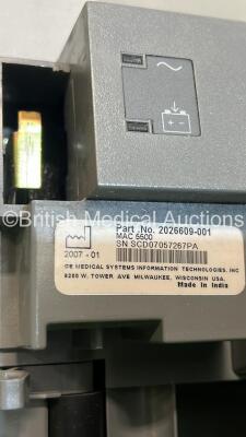 GE MAC 5500 ECG Machine on Stand (Powers Up - Missing Button Cover (Powers Up) *S/N SCD0705729PA* - 6