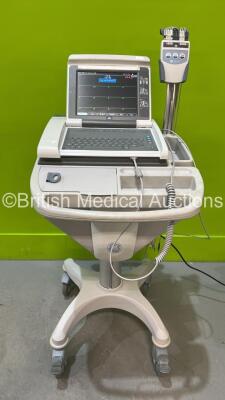 GE MAC 5500 ECG Machine with 10 Lead ECG Leads on Stand (Powers Up) *S/N SCD06425382PA*